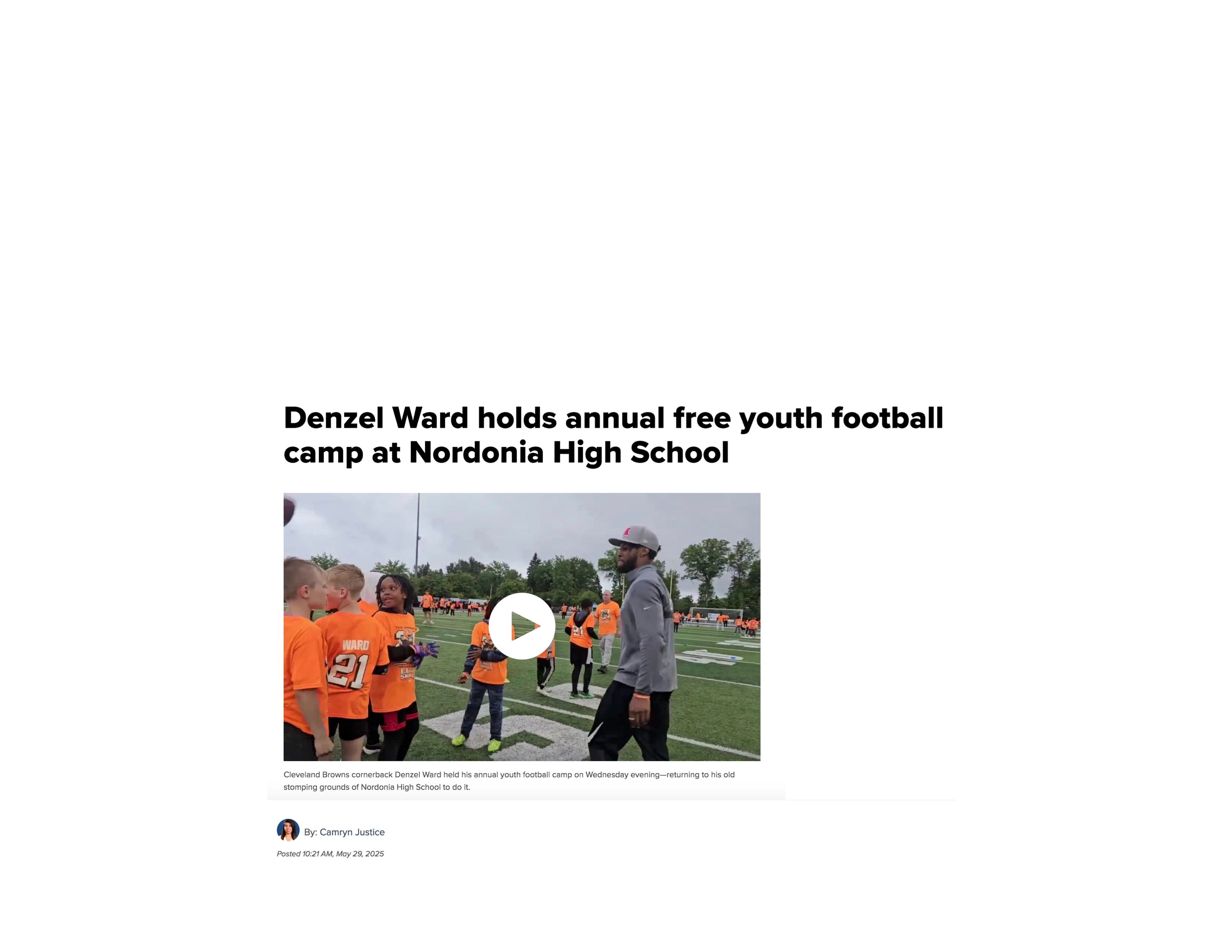 2025 05 29 Football Ward Camp Article Photo